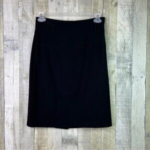 Wrapper Vintage Y2K Size 11 Black A-Line Skirt Back Zipper 6” Back Slit